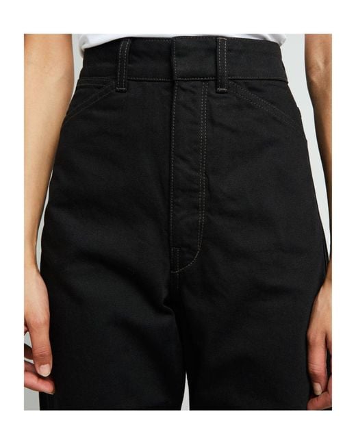 Lemaire Black High-Waisted Wide-Leg Jeans