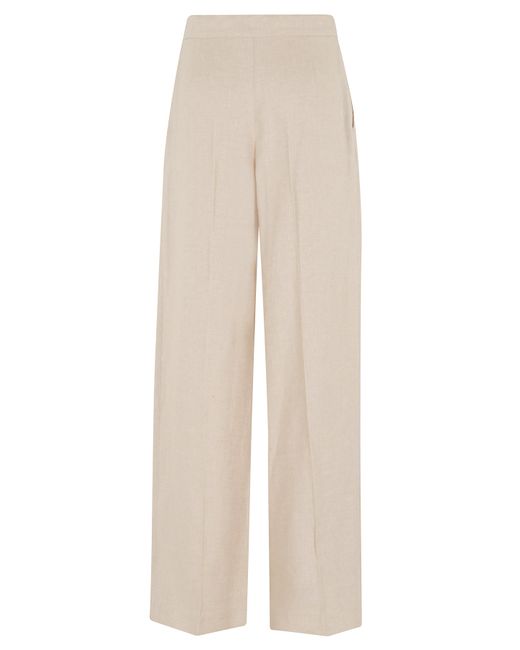 Eleventy White Button-Closure Trousers