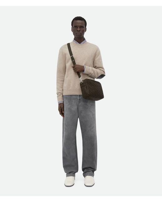 Bottega Veneta Brown Intrecciato Medium Shoulder Bag for men