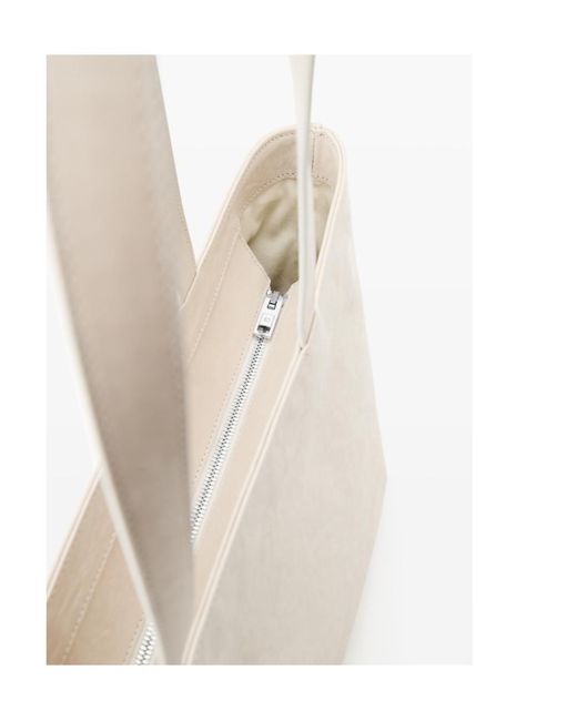 Alexander Wang White Logo-Embossed Medium Tote Bag