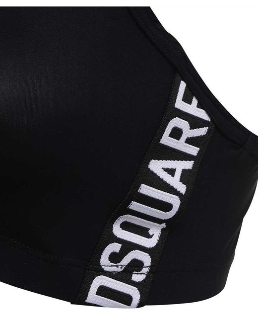 DSquared² Black Logo Bra