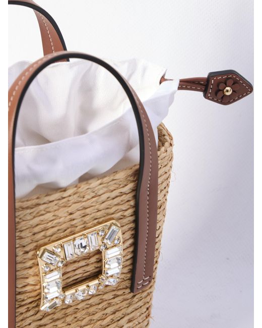 Roger Vivier Metallic Viv' Skate Mini Bucket Bag