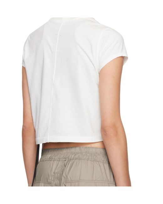 Rick Owens White Star-Print Crop Top