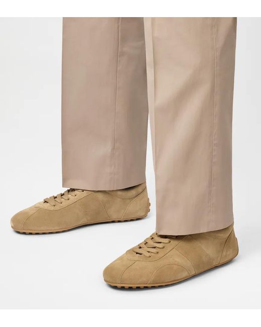 Tod's Brown T Marathon Suede Low-Top Sneakers for men