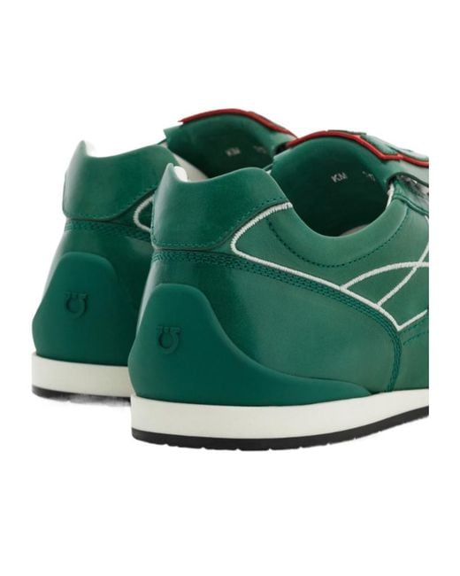 Ferragamo Green Low-Top Sneaker for men