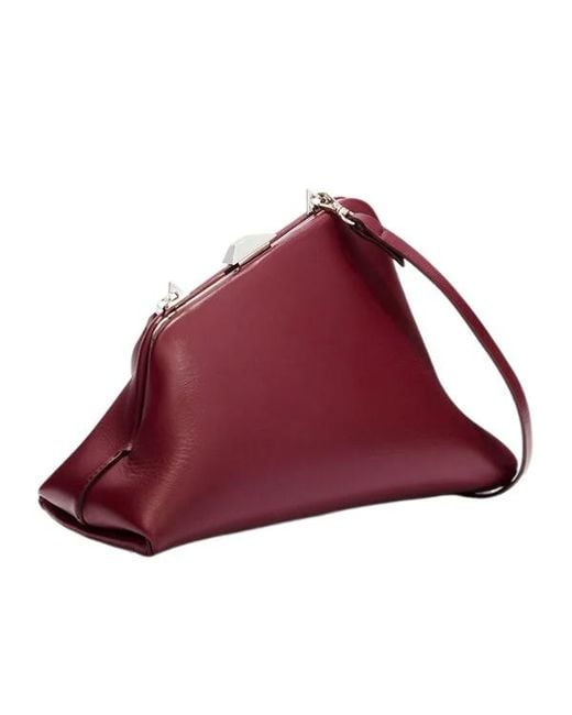 The Attico Red The Day Off Small Clutch Bag