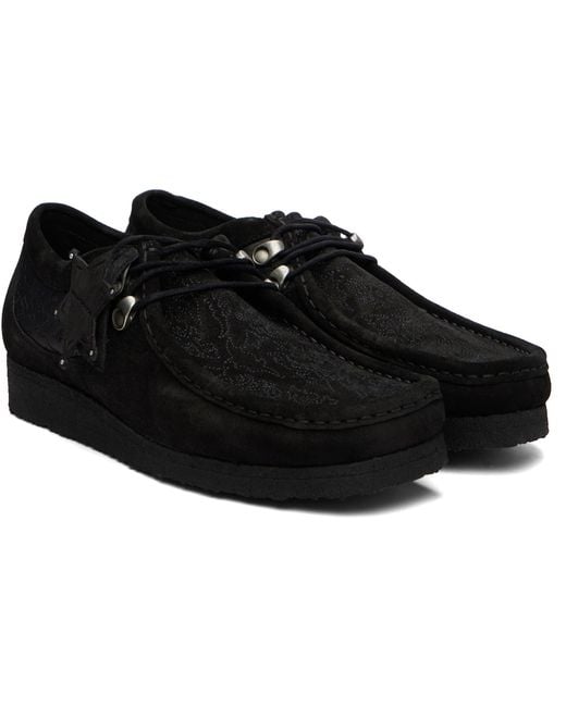 ANDERSSON BELL Black X Clarks Originals Wallabee Derby Shoes for men
