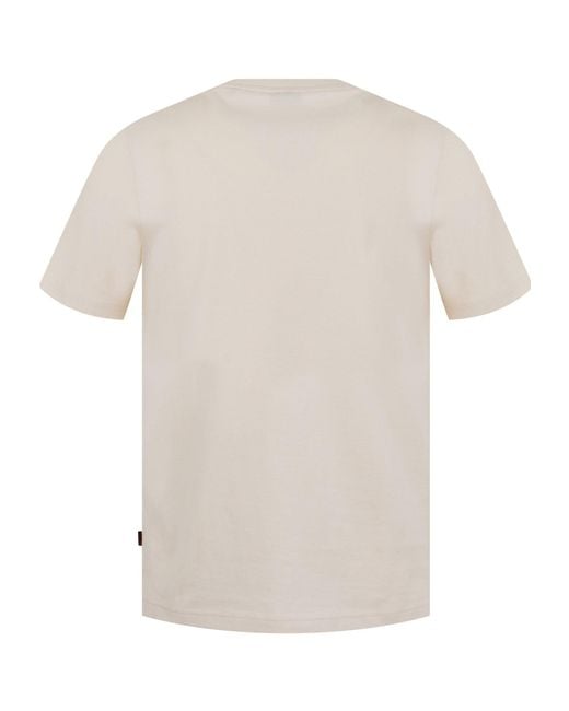 Boss White Logo Crew-Neck T-Shirt for men