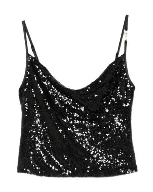 Versace Black Sequin Top