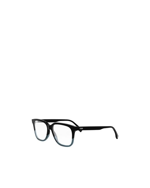 Fendi Metallic Eyewear Square Frame Glasses