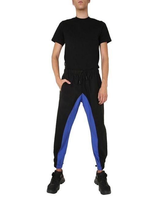 Marcelo Burlon Blue Two-Color Sweatpants for men