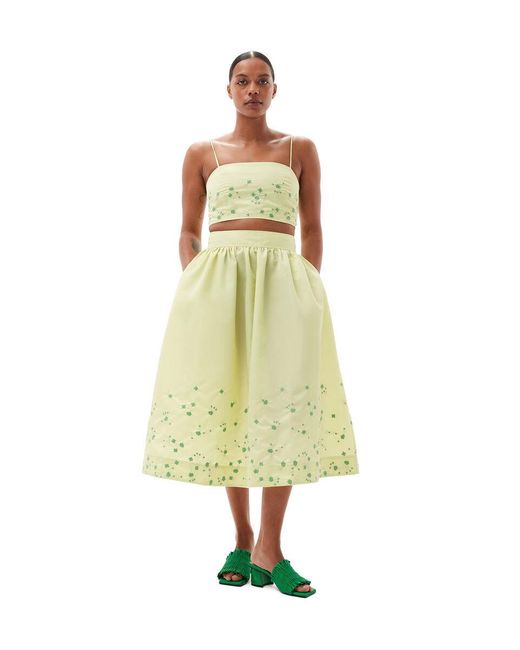 Ganni Green Outerwear Nylon Skirt
