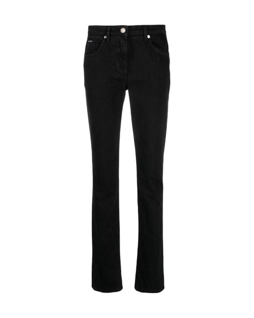 Dolce & Gabbana Black Distressed Slim-Leg Jeans