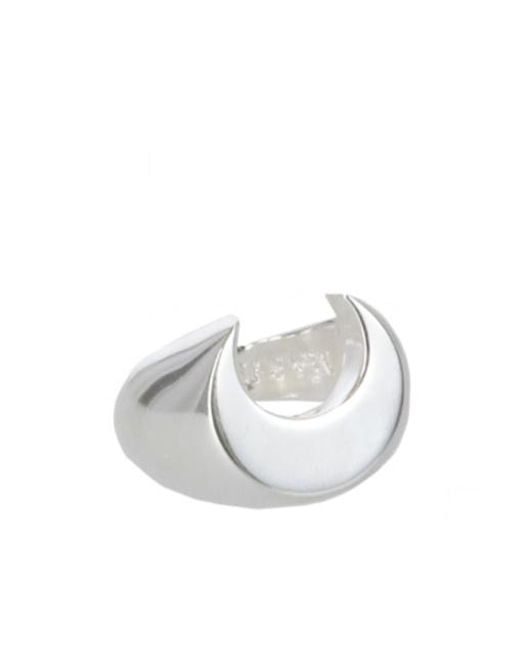 MARINE SERRE White Logo Engraved Ring