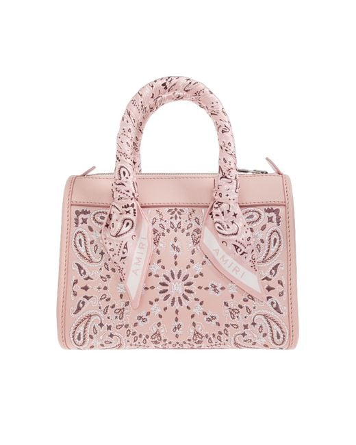 Amiri Pink Bandana Micro Triangle Handbag