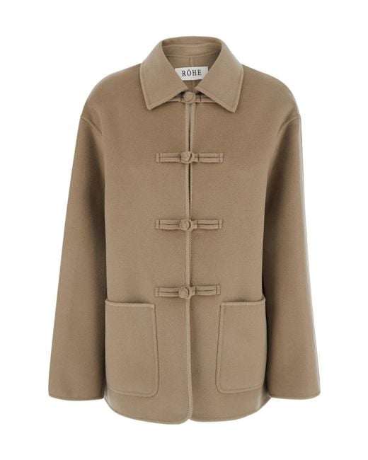 Rohe Natural Toggle-Fastening Patch-Pocket Jacket