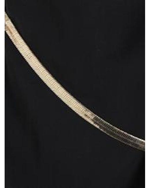 DSquared² Black Chain-Embellished Open-Back Mini Dress