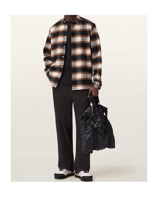 AllSaints Black Juku Loose Fit Trousers for men