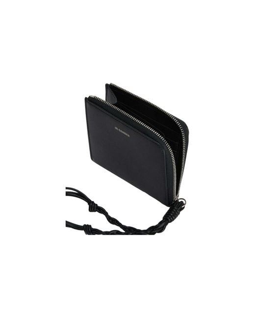 Jil Sander Black Tangle Card Holder for men
