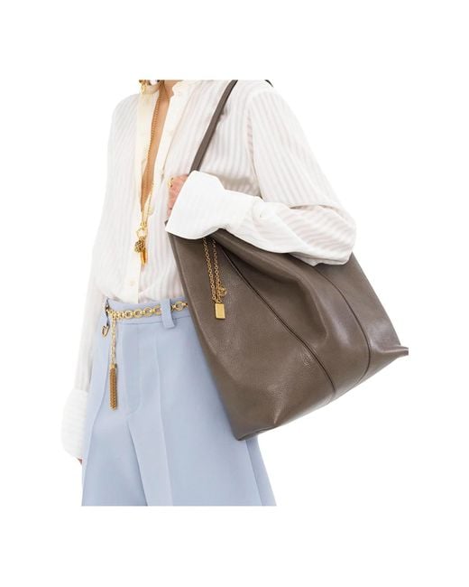 Chloé Brown Spin Shoulder Bag