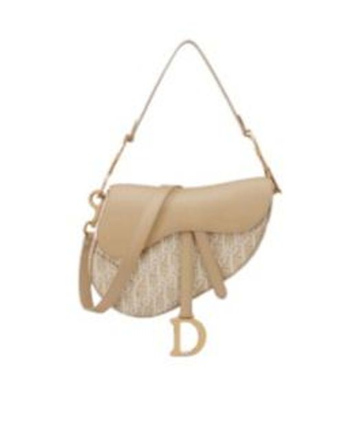 Dior White Saddle Bag With Strap