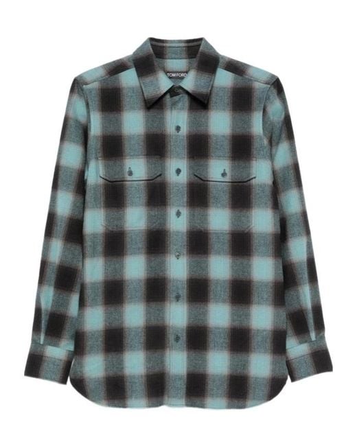 Tom Ford Green Button-Up Shirt for men