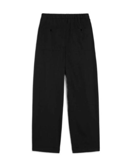 Jil Sander Black Drawstring Poplin Cargo Trousers for men