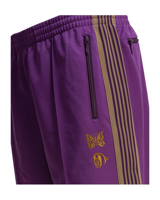 Needles Purple X Kae Tanaka Striped Track Pants for men