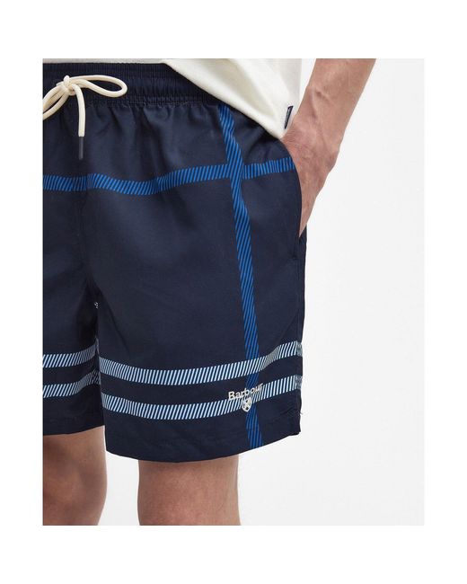Barbour Blue Logo-Detail Swim Shorts for men