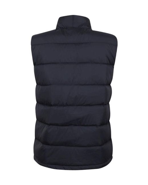 Aspesi Blue Stand-Up Collared Padded Gilet for men