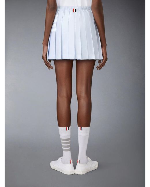Thom Browne Blue Drawstring Pleated Mini Skirt