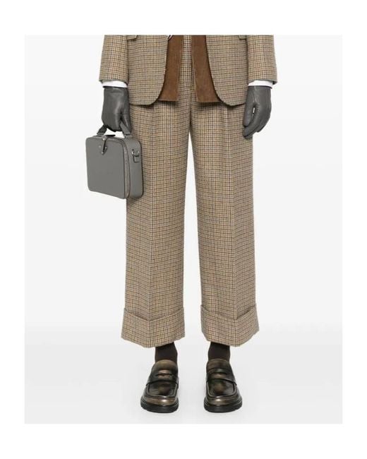 Thom Browne Gray Ginclub Check Cheviot Tweed Trousers