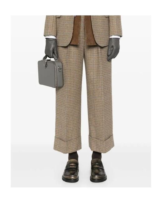 Thom Browne Gray Ginclub Check Cheviot Tweed Trousers