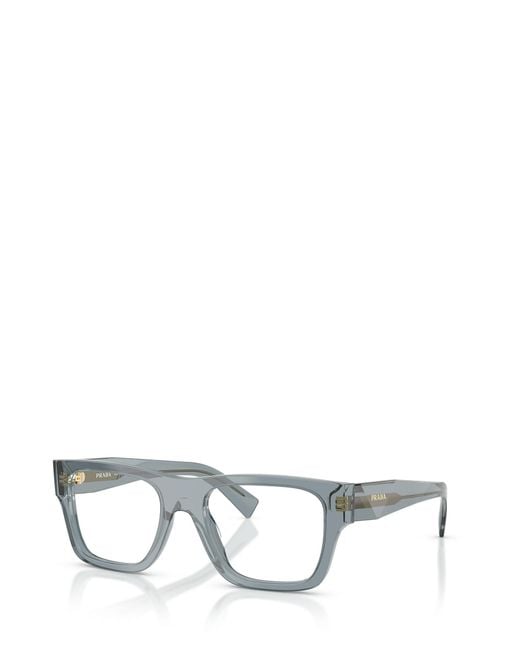 Prada White Eyewear Rectangle Frame Glasses for men