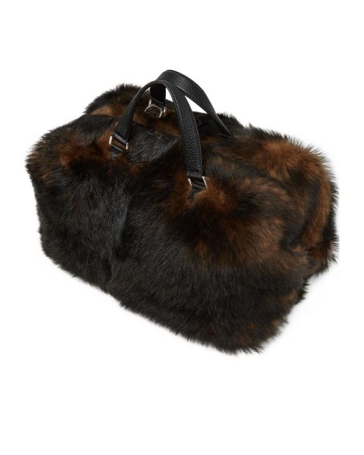 Fendi Black And Shearling Bag