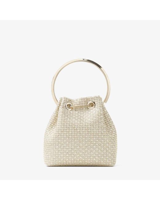 Jimmy Choo Natural Bon Bon Bucket Bag