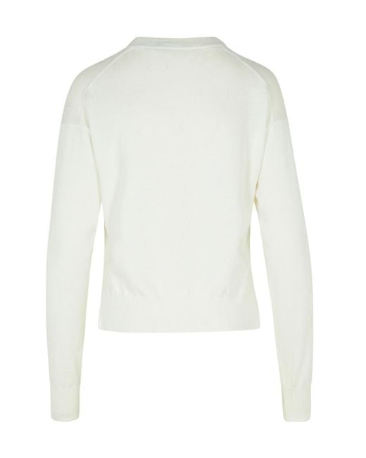 Moschino White Round Neck
