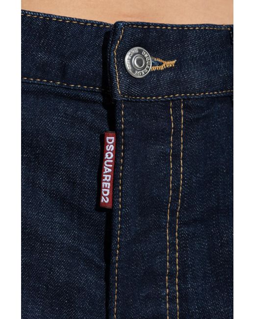 DSquared² Blue Dark Rinse Wash Traveller Jeans