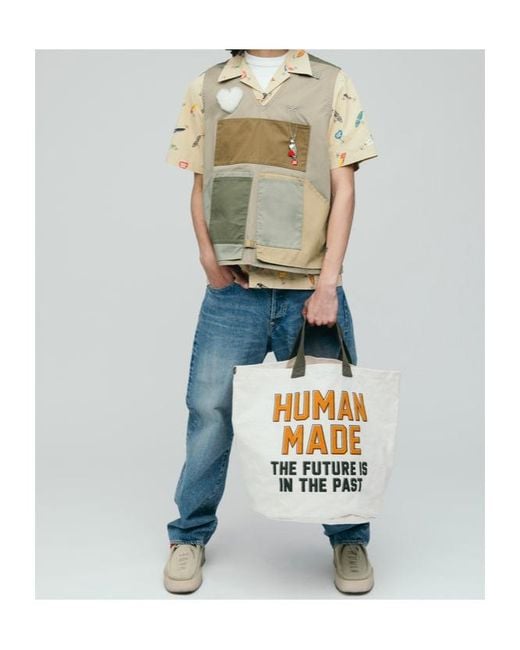 Human Made Natural Logo-Motif Tote Bag for men