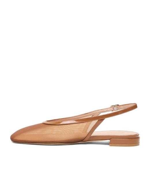 Stuart Weitzman Brown Bareitall Slingback