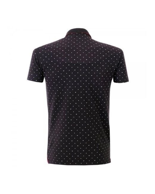 Armani Jeans Black Logo Details Polo Shirt for men