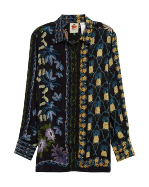 Farm Rio Black Long Sleeve Shirt