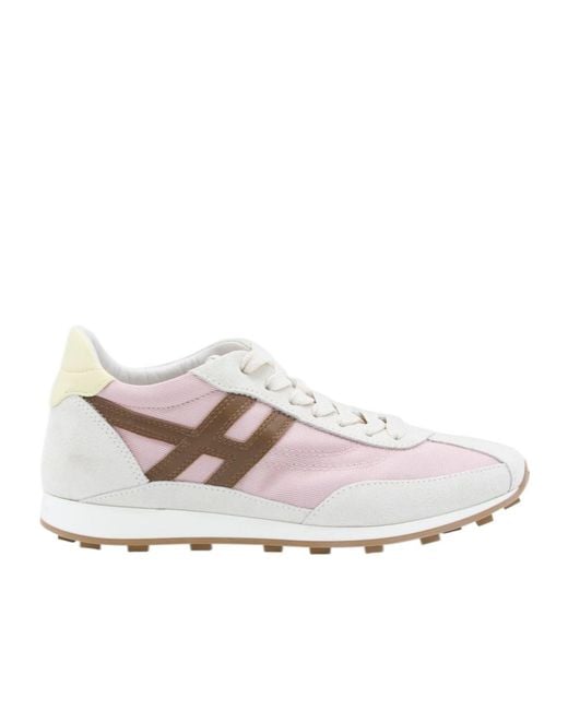 Hogan White H-Appliqué Sneakers