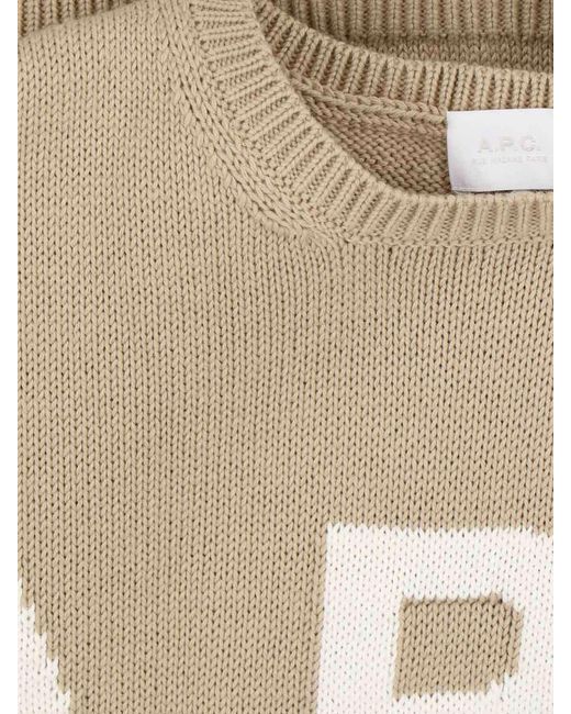 A.P.C. Natural Logo Jumper for men