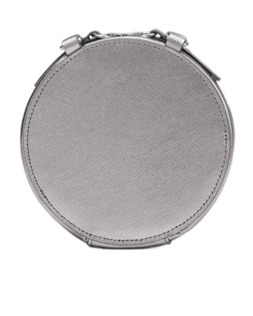 Maison Margiela Gray Circle Mini Leather Bag
