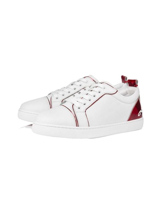 Christian Louboutin White Fun Louise Junior Low-Top Sneakers