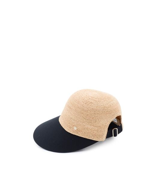 Helen Kaminski Blue Wide-Brim Visor Hat