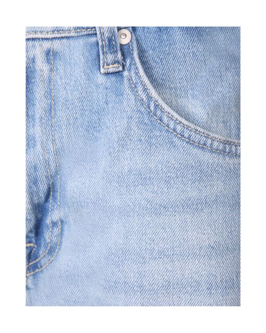 7 For All Mankind Blue Bonnie High-Rise Curvilinear Jeans