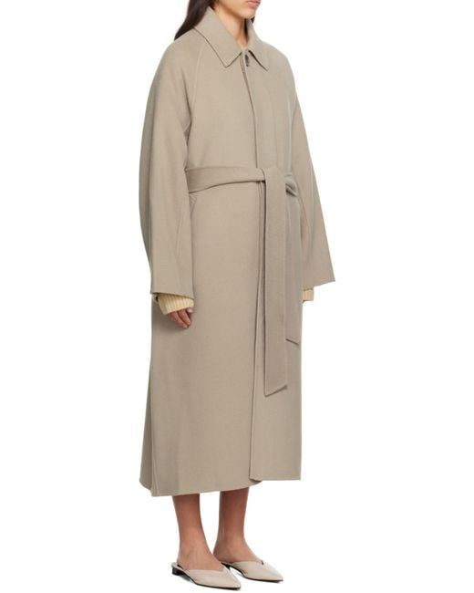AMI White Single Breated Midi Coat