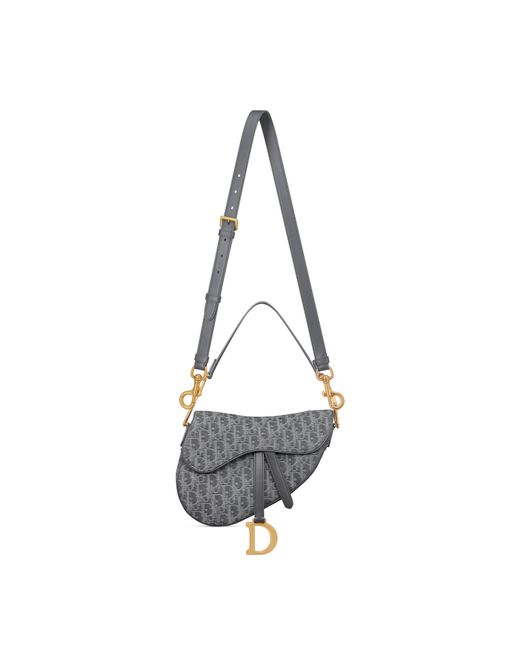 Dior Gray Saddle Bag With Strap